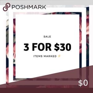 ⚡️3/$30 NOW THROUGH FRIDAY⚡️